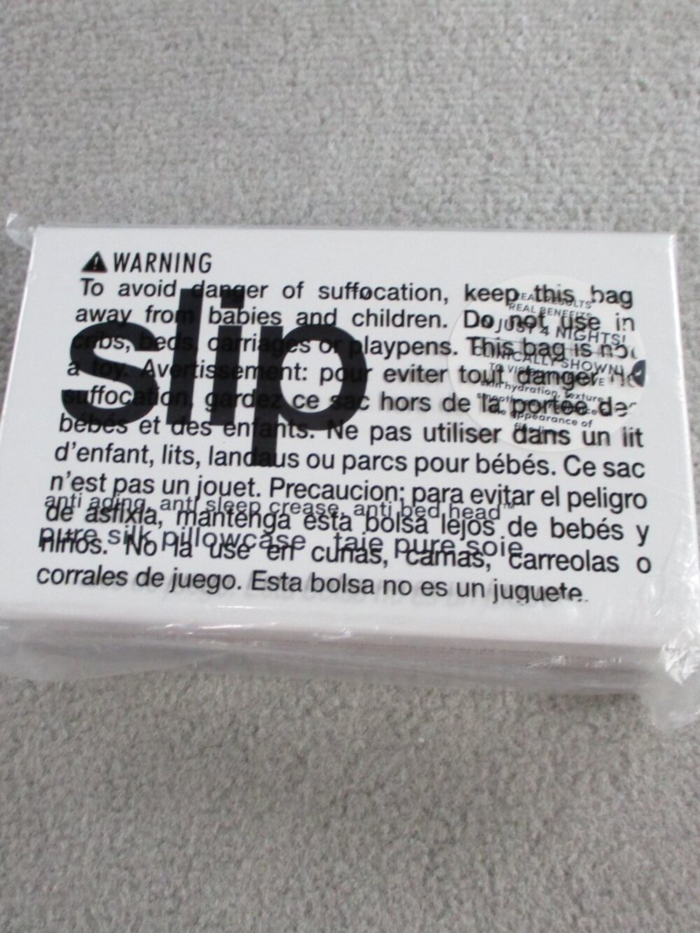 Slip 100% Silk Pillowcase White Queen 20" x 30" 51cm x 76cm Anti Aging NEW - Picture 2 of 4
